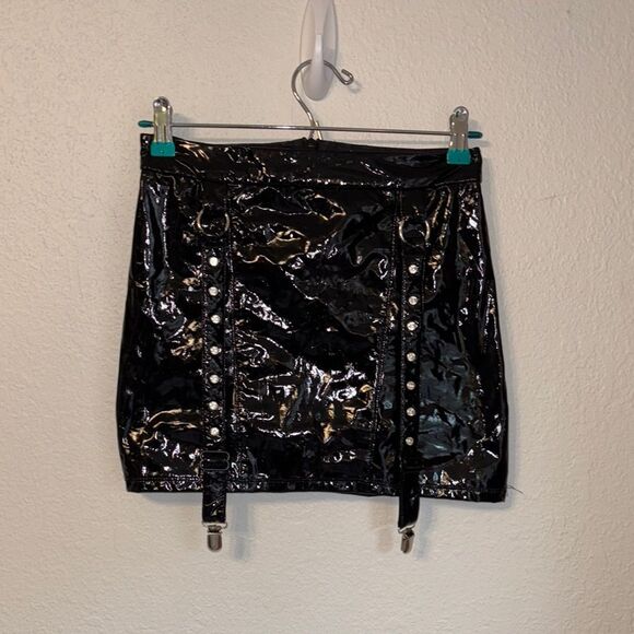 Dolls Kills Horoscopez Vinyl Prove Me Wrong Mini Skirt Small - Picture 1 of 5